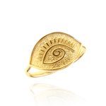 Δαχτυλίδι ασημένιο-επίχρυσο με μάτι